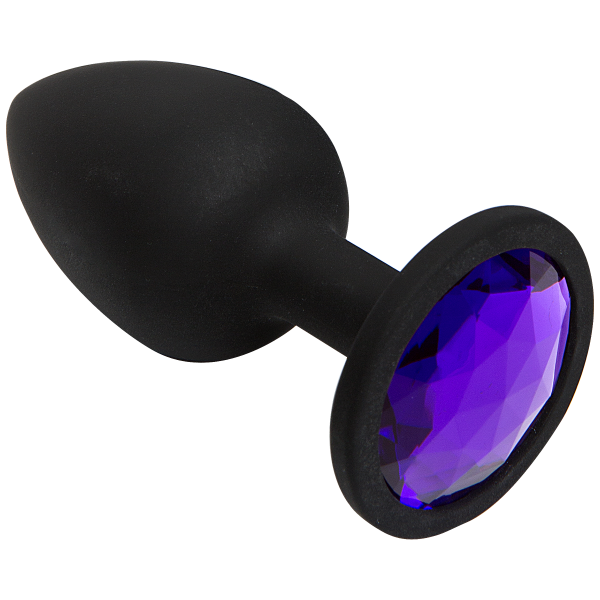 Booty Bling Small Black Plug Purple Stone - happyshop365247