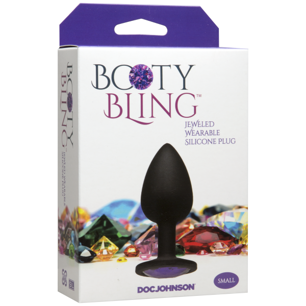 Booty Bling Small Black Plug Purple Stone - happyshop365247