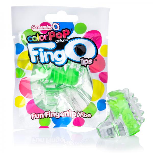 Color Pop Fingo Tip Green Finger Vibrator - happyshop365247