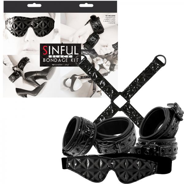Sinful Bondage Kit Black - happyshop365247