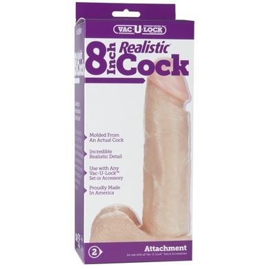 Vac-U-Lock 8in Realistic Cock - Beige - happyshop365247