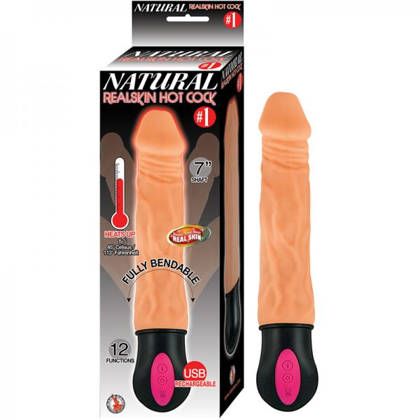 Natural Realskin Hot Cock #1 7 inches Dildo Beige - happyshop365247
