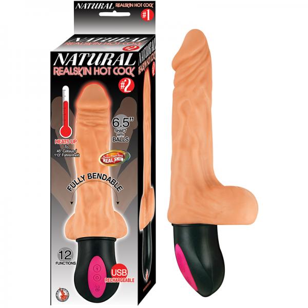 Natural Realskin Hot Cock #2 6.5 inches Beige - happyshop365247