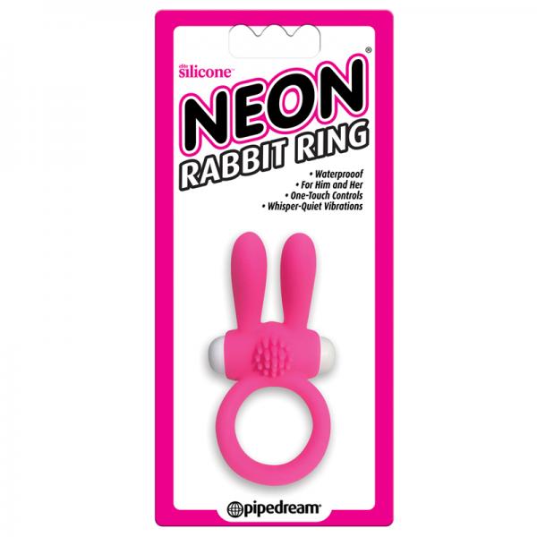 Neon Rabbit Ring Vibrator Pink - happyshop365247