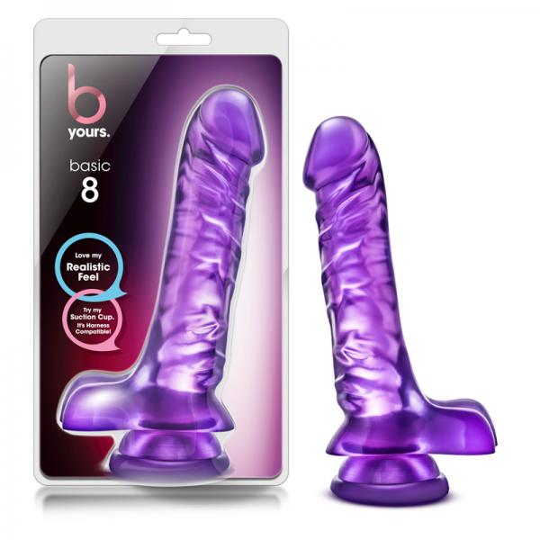 B Yours Basic 8 Purple Realistic Dildo - happyshop365247