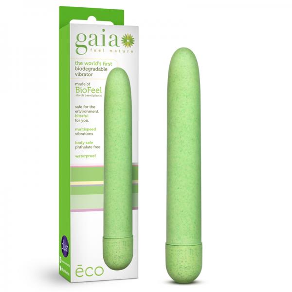 Gaia Biodegradable Vibrator Eco Green - happyshop365247