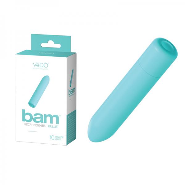 Vedo Bam Rechargeable Bullet - Tease Me Turquoise - happyshop365247