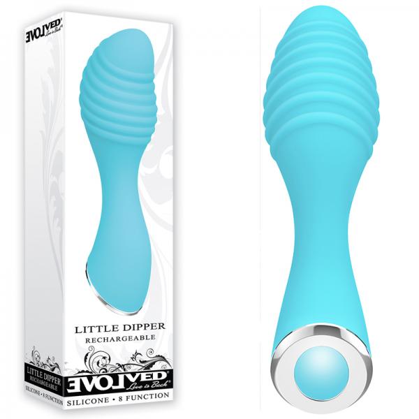 Little Dipper Blue Silicone Rechargeable Vibrator - happyshop365247