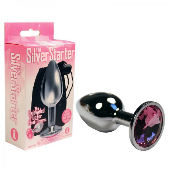 Silver Starter Bejeweled Stainless Steel Plug - happyshop365247