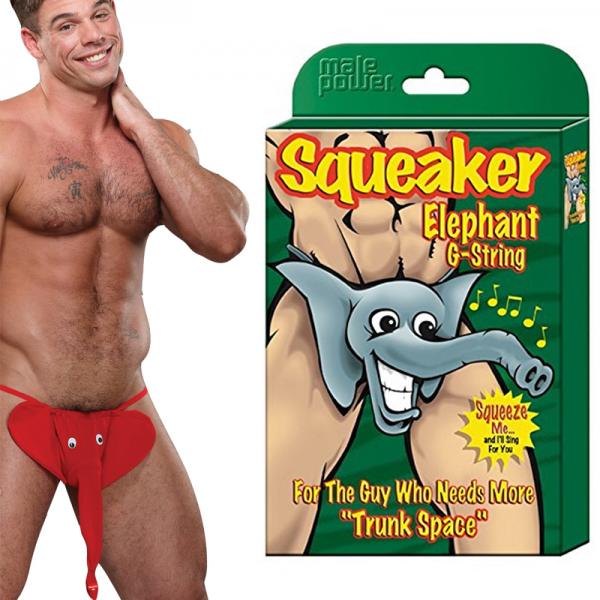 Squeaker Elephant G-string Red - happyshop365247