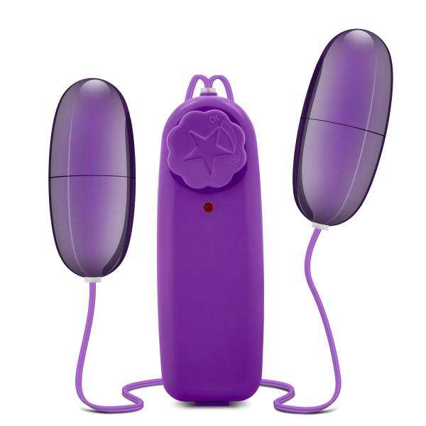 Double Pop Eggs Plum Purple Vibrating Bullet - happyshop365247