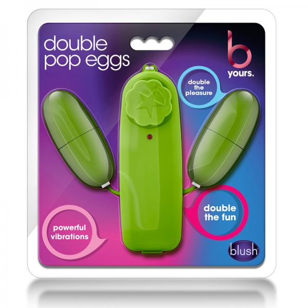 Double Pop Eggs Lime Green Vibrating Bullet - happyshop365247