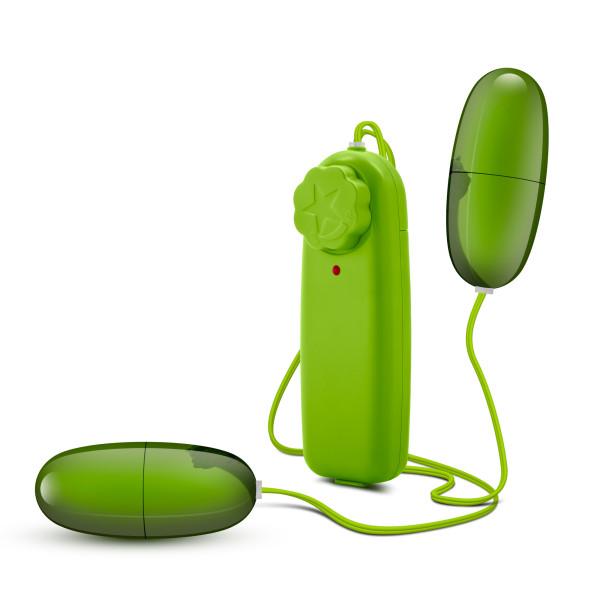 Double Pop Eggs Lime Green Vibrating Bullet - happyshop365247