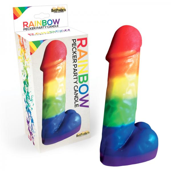 Rainbow Pecker Party Candle 7 inches - happyshop365247