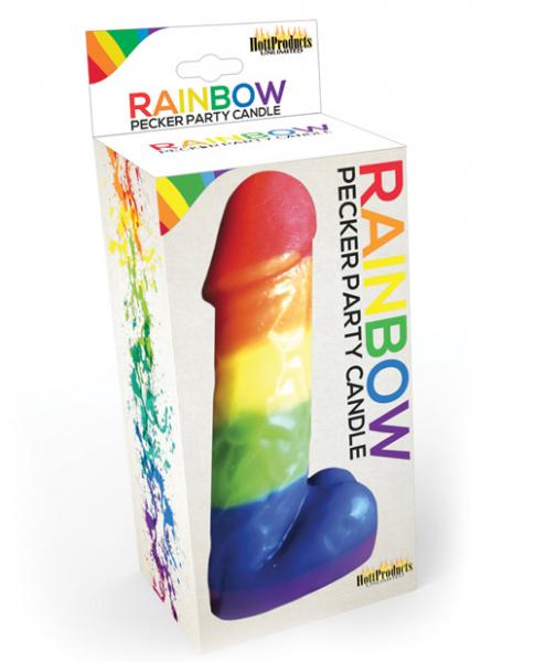 Rainbow Pecker Party Candle 7 inches - happyshop365247