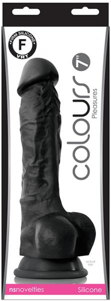 Colours Pleasures 7 inches Dildo Black - happyshop365247