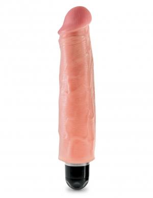 King Cock 7 inches Vibrating Stiffy Beige - happyshop365247