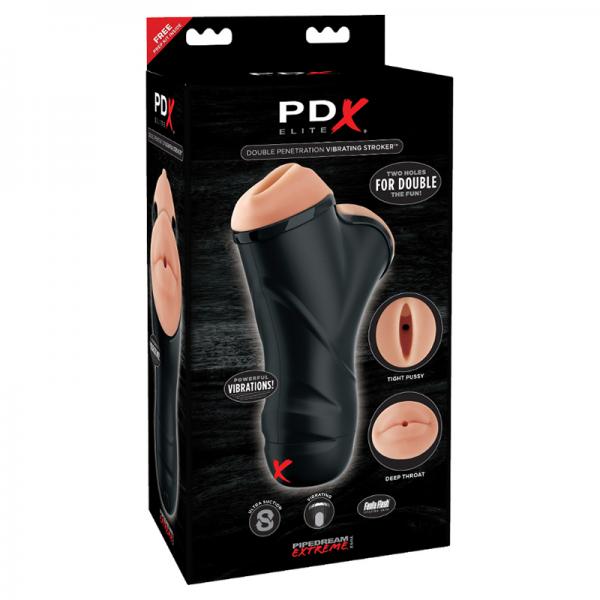 Pdx Elite Double Penetration Vibrating Stroker - happyshop365247