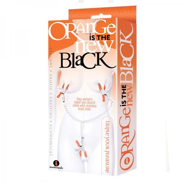Triple Your Pleasure Nipple & Clitoral Clamps & Chain - happyshop365247