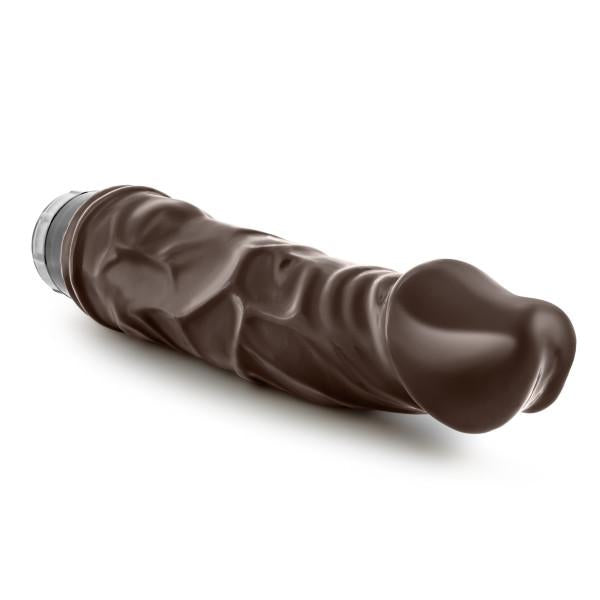 Dr Skin Vibe 6 8.75 inches Chocolate Brown Vibrating Dildo - happyshop365247