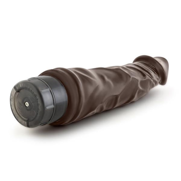 Dr Skin Vibe 6 8.75 inches Chocolate Brown Vibrating Dildo - happyshop365247