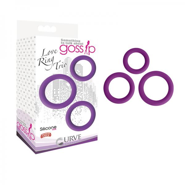 Gossip Love Ring Trio Silicone Violet - happyshop365247
