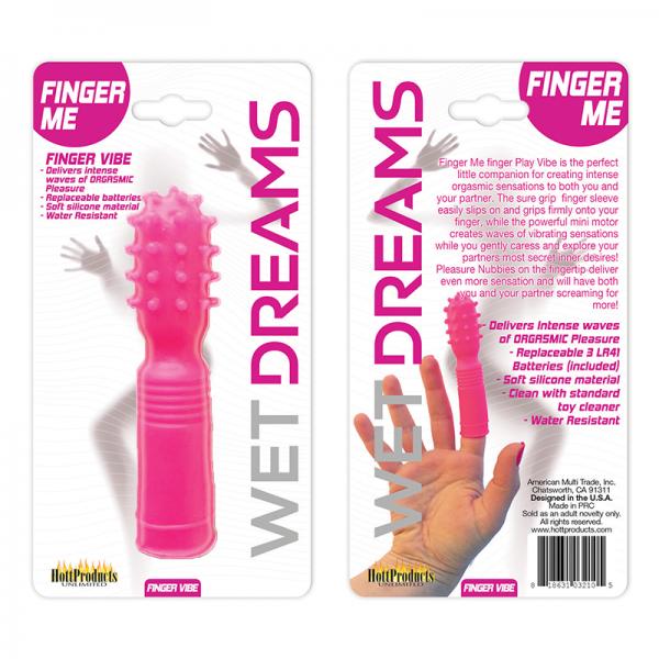 Wet Dreams Finger Me Single Motor Finger Play Vibe Magenta - happyshop365247
