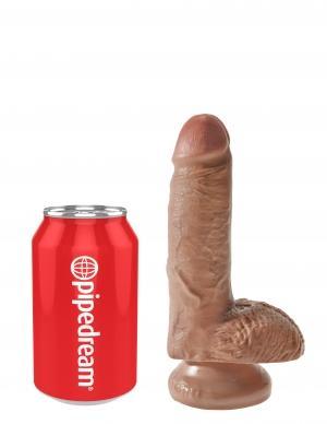 King Cock 7 inches Cock with Balls Tan Dildo - happyshop365247