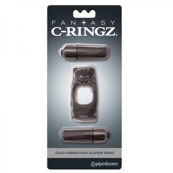 Fantasy C-Ringz Duo Vibrating Super Ring Black - happyshop365247
