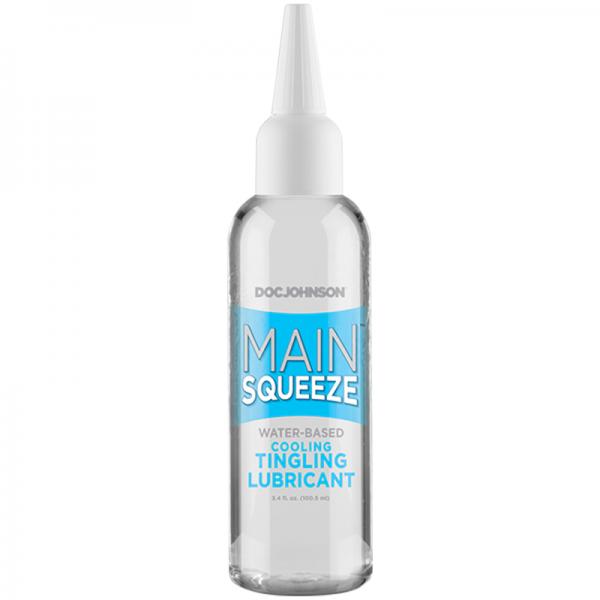 Main Squeeze Cooling Tingling Water Based Lubricant 3.4oz - happyshop365247