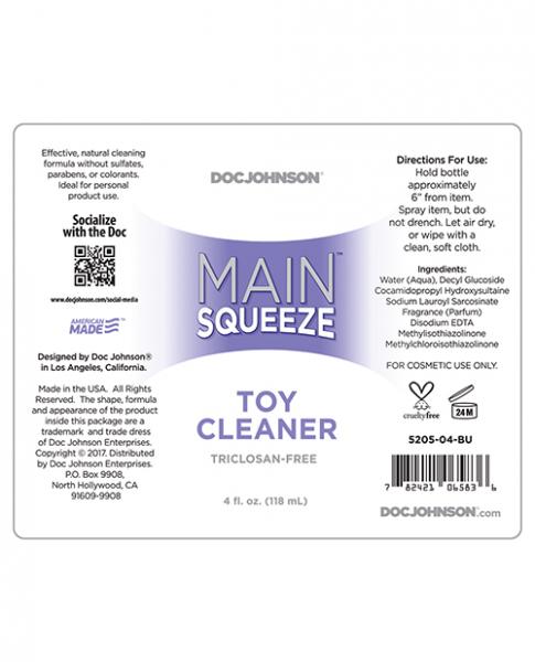 Main Squeeze Toy Cleaner 4 fluid ounces - happyshop365247