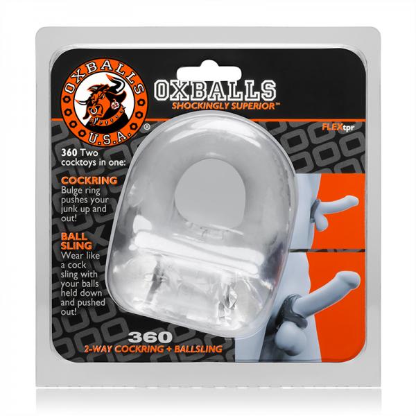 Oxballs 360, Cockring & Ballsling, Clear - happyshop365247