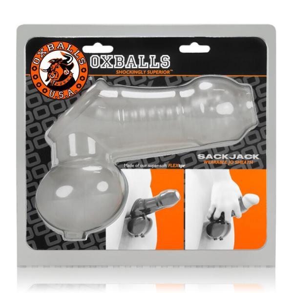 Sackjack Wearable Jackoff Sheath Clear Frost - happyshop365247