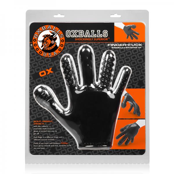 Finger F*ck Textured Glove Oxballs Black - happyshop365247