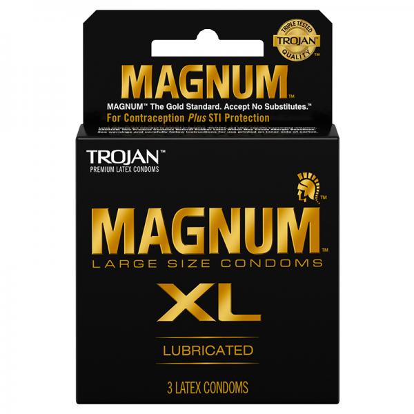 Trojan Magnum XL 3 Pack Latex Condoms - happyshop365247