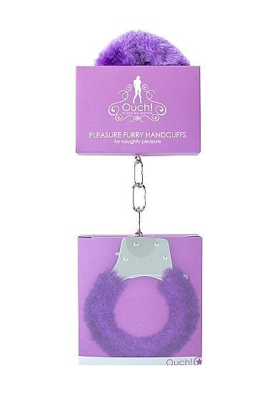 Ouch Pleasure Handcuffs Furry Cuffs Purple - happyshop365247