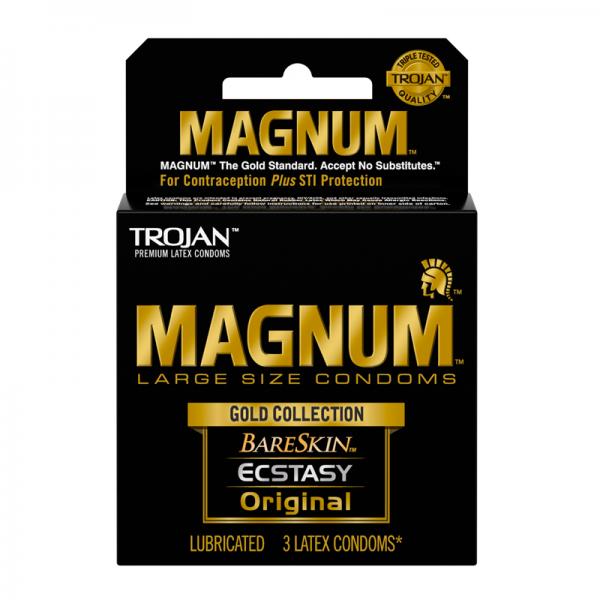 Trojan Magnum Large Size Condoms Gold Collection 3 Pack - happyshop365247