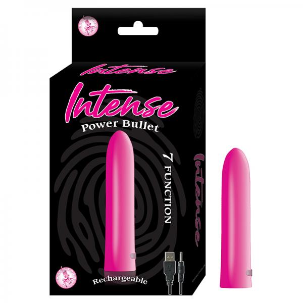 Intense Power Bullet Rechargeable 7 Function Usb Cord Included Waterproof Pink - happyshop365247