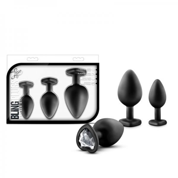 Bling Plugs Training Kit Black with White Gems - happyshop365247