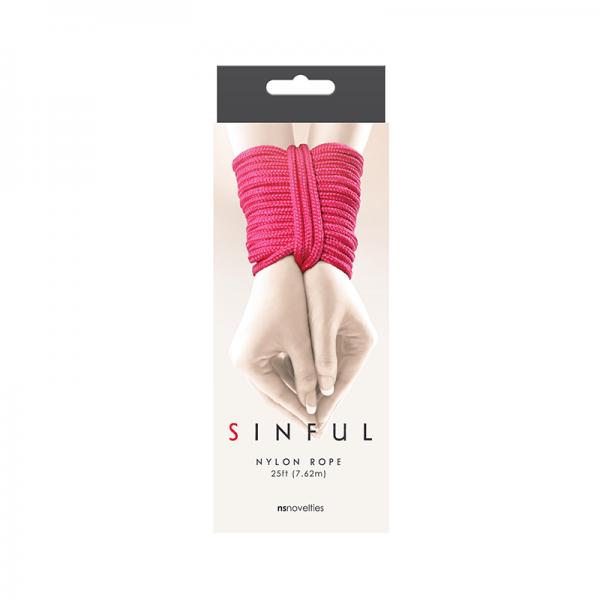 Sinful Nylon Rope 25 Ft Pink - happyshop365247