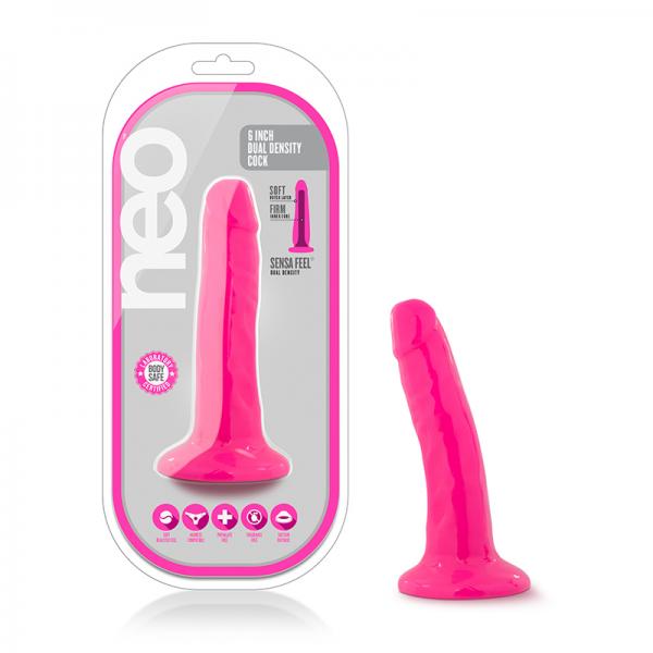 Neo - 5.5 Inch Dual Density Cock - Neon Pink - happyshop365247