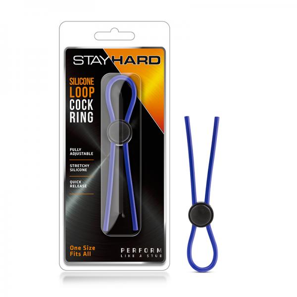 Stay Hard - Silicone Loop Cock Ring - Blue - happyshop365247