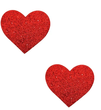 Neva Nude Pasty Hearts Glitter Red - happyshop365247