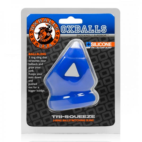 Oxballs Tri-squeeze Cocksling/ballstretcher, Cobalt Ice - happyshop365247
