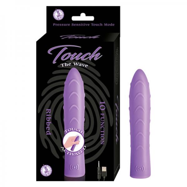 Touch The Wave Pressure Sensitive 10 Function Rechargeable Waterproof Lavender - happyshop365247