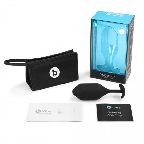 B-Vibe Snug Plug 4 Black 9oz Weight - happyshop365247