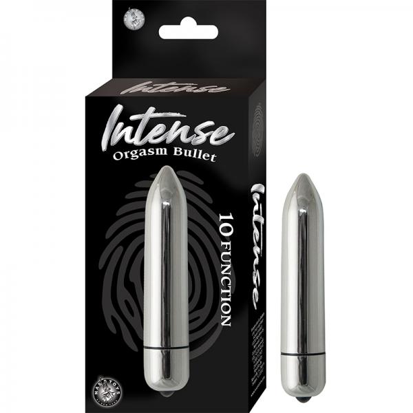Intense Orgasm Bullet 10 Function Waterproof Silver - happyshop365247