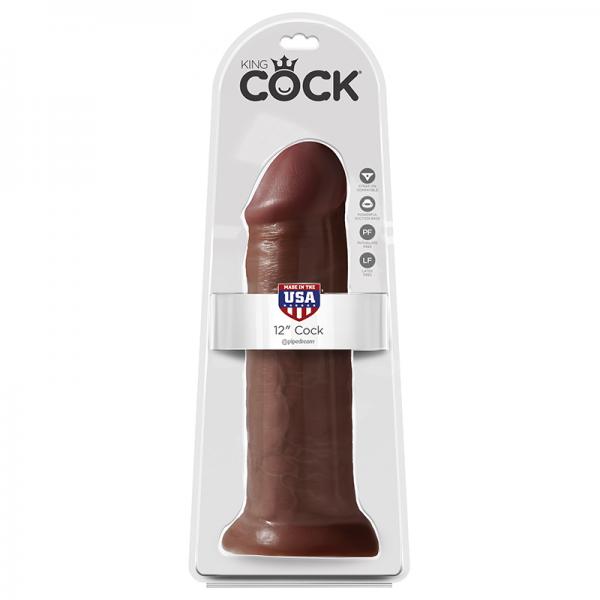 King Cock 12in Cock Brown - happyshop365247