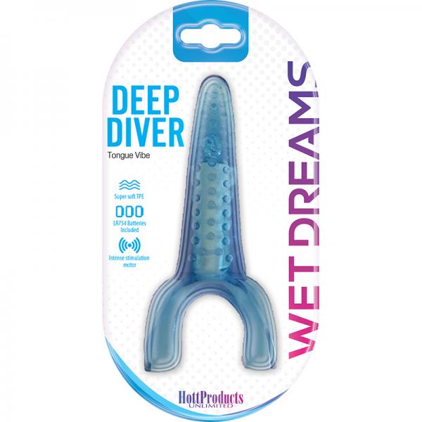 Tongue Star Deep Diver Vibrating Tongue With Motor Blue - happyshop365247