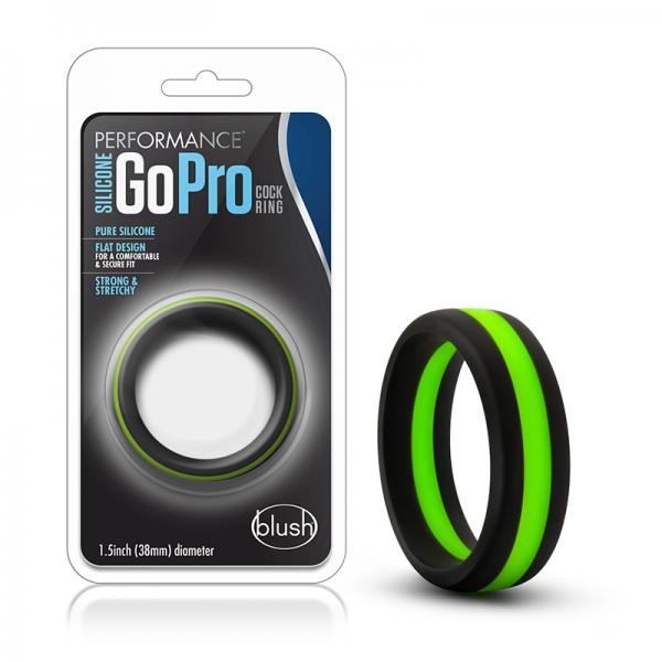 Performance - Silicone Go Pro Cock Ring - Black/green/black - happyshop365247